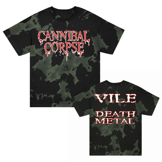 Cannibal Corpse (Vile Death Metal Logo Grey Dye) T-Shirt
